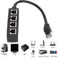 RJ45 1 Male To 4 Female LAN Ethernet Socket 2/3 Port Splitter Ethernet Cable Networking Extender Cable Adapter Accessories