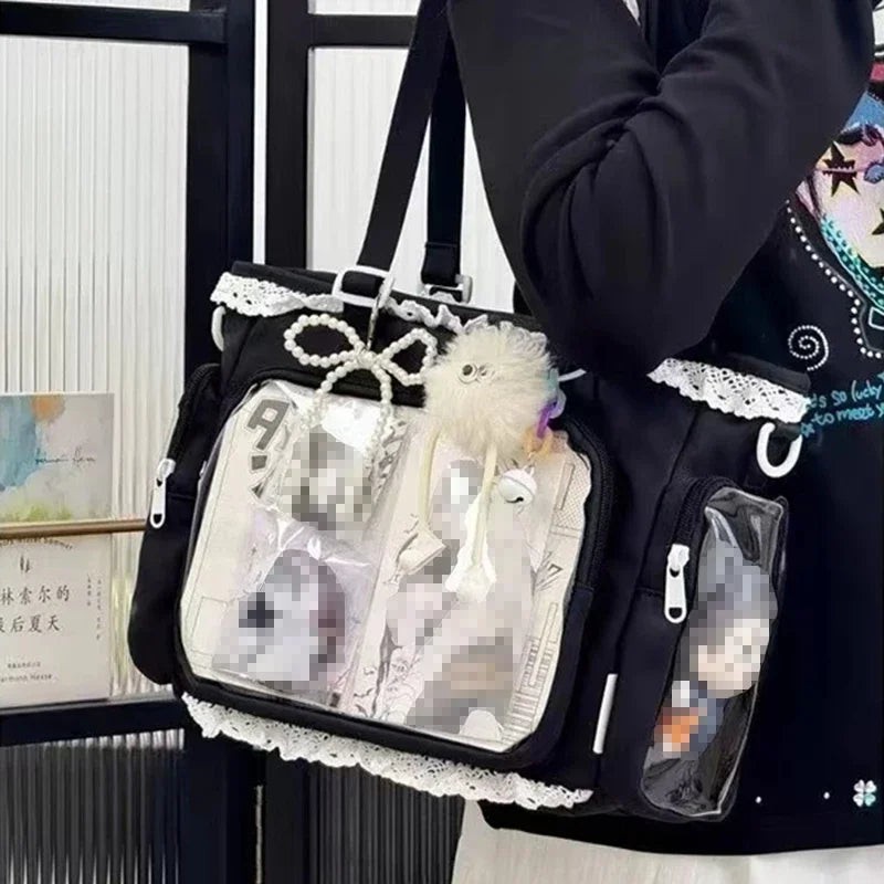 Large Capacity Ita Bag Anime Two-dimension Lolita Tote Bag Clear Window Crossbody Shoulder Bag Handbag Gift For Friends