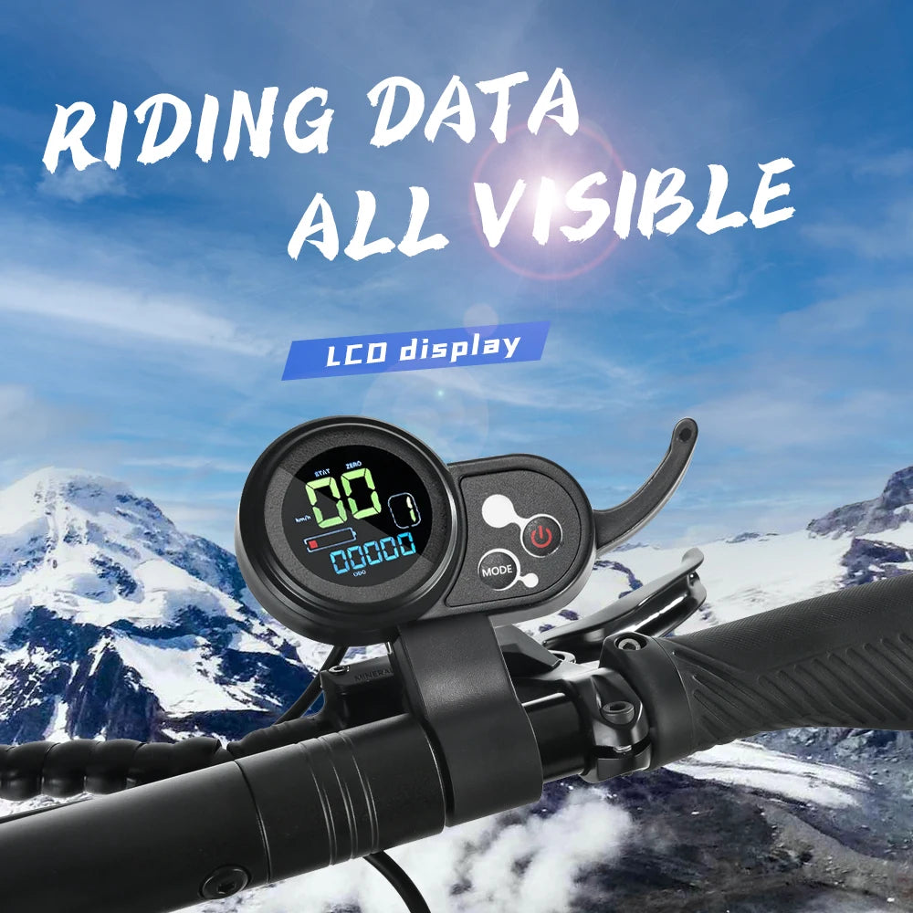 500W 25A Electric Bike Brushless Controller with LCD Display 24V 36V 48V Scooter Motor Controller Ebike Accessories