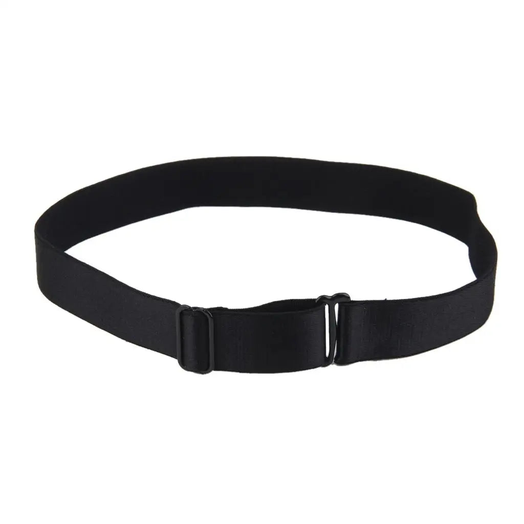 Adjustable Elastic Leg Band Nylon Thigh Ring Solid Black Comfy Stretch Garter for Daily Wear