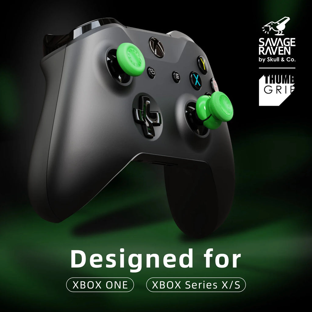 Skull & Co. Joystick Cap Thumb Grip Set FPS CQC Thumbstick Cover for ROG XBOX Ally X and Xbox Controller