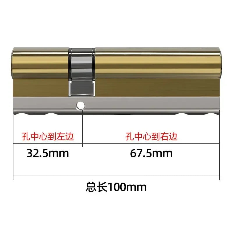 High Quality European Standard Cylinder Super C-level Anti-theft Door All Copper Lock Core, Household All Metal 8pcs Master Keys