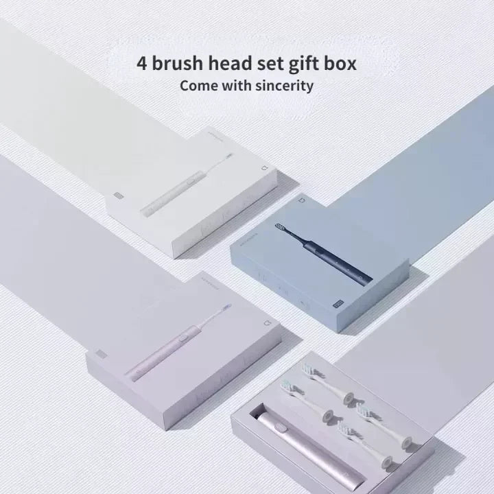 Mijia Sonic Electric Toothbrush T302 3colors 4 Brush Heads IPX8 Water Proof 360° Wireless Charging 4 Modes Cleaning Teeth