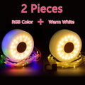 Camping String Lights 2 in1 Outdoor Waterproof Portable Stowable String Light with Lighting Modes USB Camping Lights for Garden