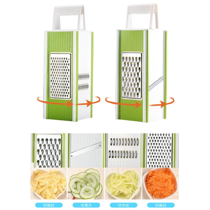 Multi-functional Manual Stainless Steel Vegetable Cutter Slicer Household Potato and Fruit Grater Creative Kitchen Gadgets