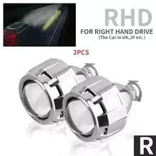 AILEO 2PCS 2.5 Inch HID Projector Lens Headlight Projector Lens 6000K White Light 12V LHD RHD Retrofit Car Headlamp Lens
