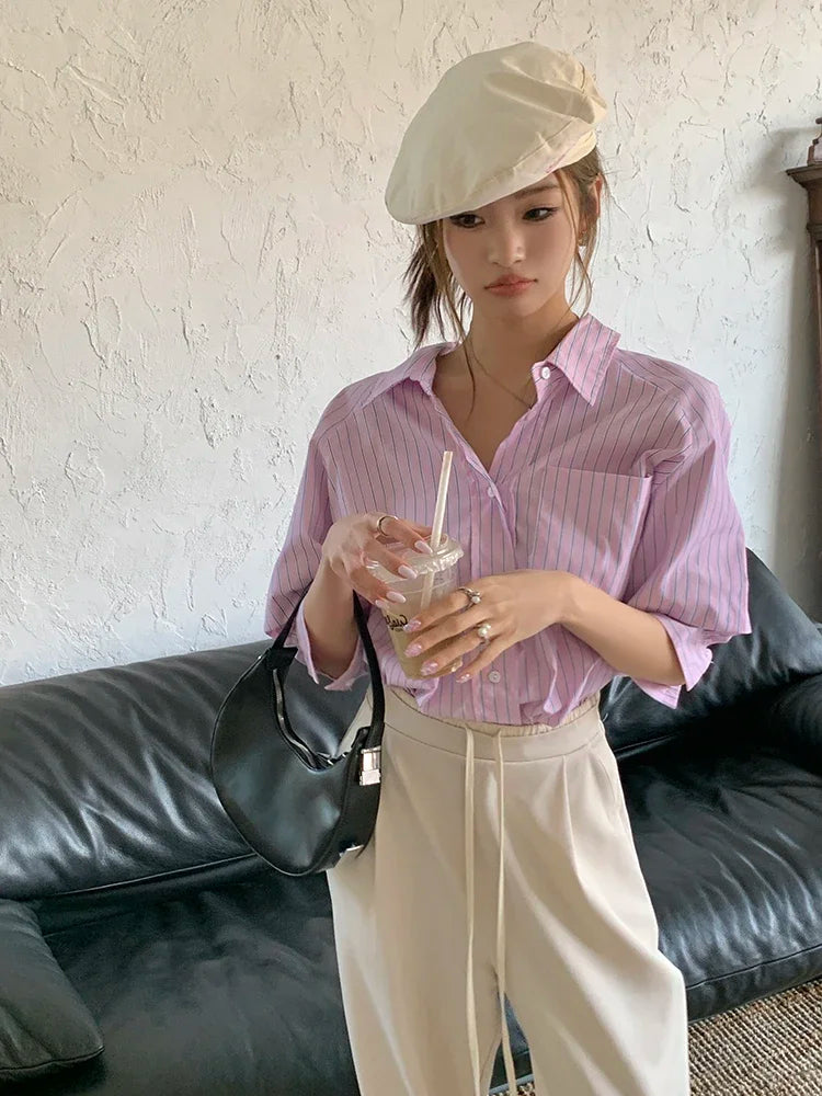 Elastic Waist Drawstring Loose Slim Casual Versatile Trousers 2026 Autumn New High Waist Women Wide Leg Suit Pants