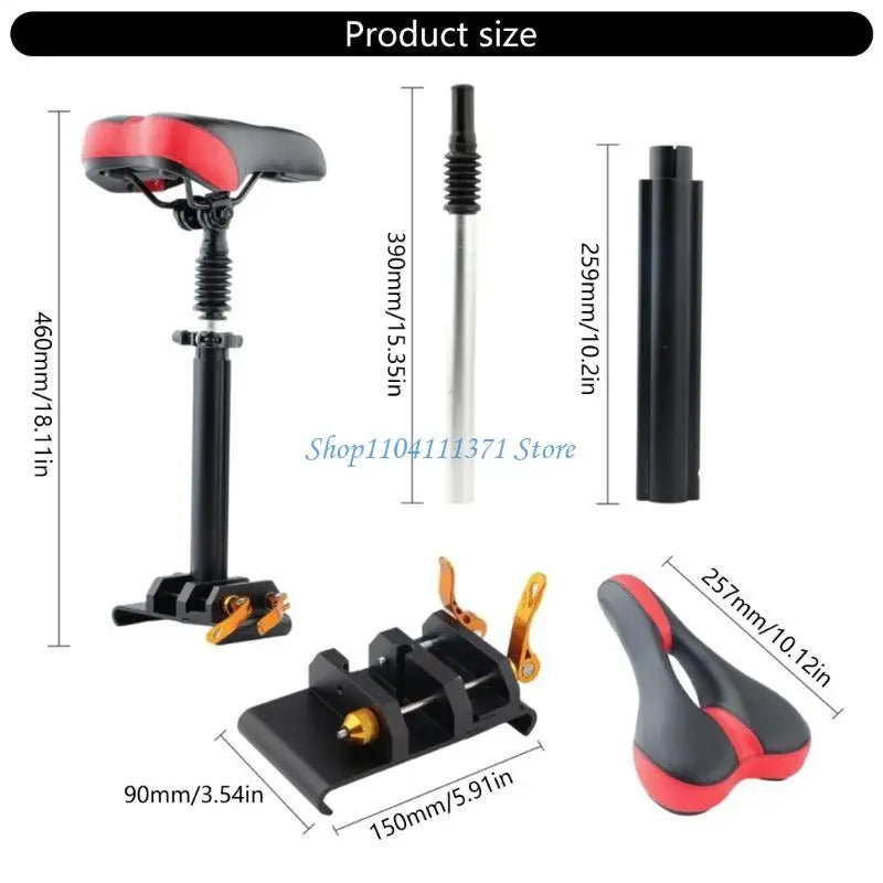 Adjustable Electric Scooter Seats Saddles, Comfortable Shock Absorb Seats Saddles for Electric Scooter Easy Installation