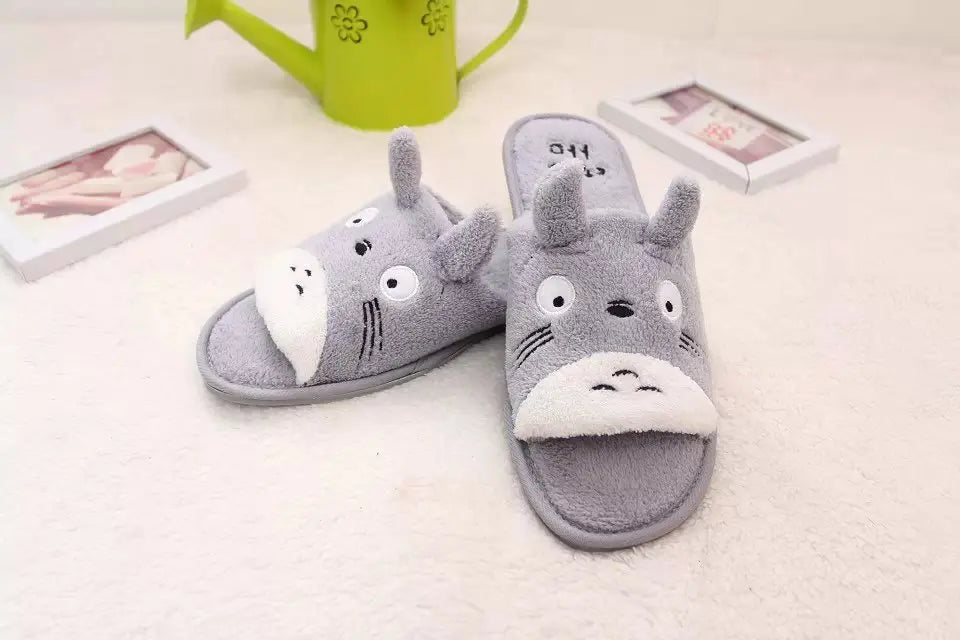 Comemore Cute Cartoon House Slippers Women Men Couples Home Slipper for Indoor House Bedroom Flat Comfortable Warm Winter Shoes