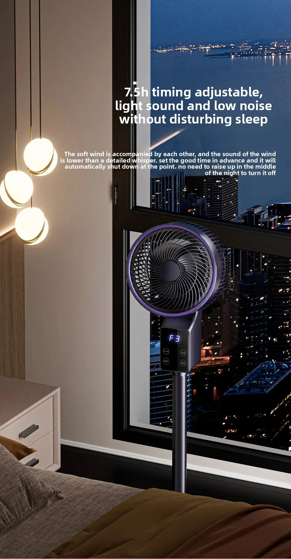 Air Circulator Fan with Aroma Diffuser,Long-Distance Oscillating Floor Fan for Home/Dorm,Energy-Saving 3-Speed Quiet Desk Fan