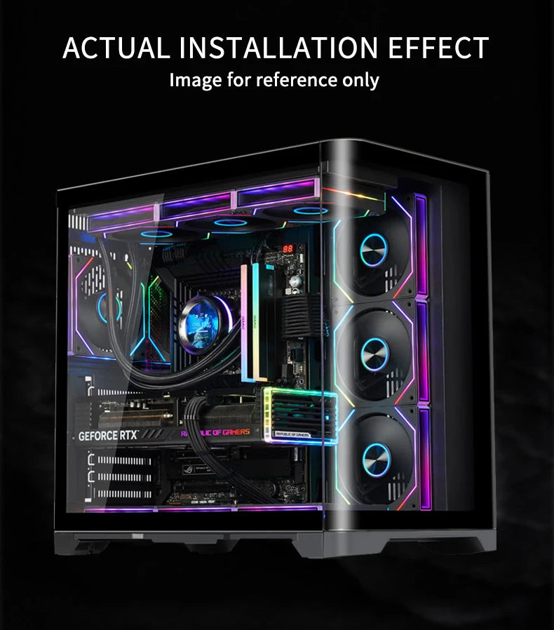 UPSIREN PF-14 V3 140mm chassis fan Motherboard lighting synchronization/ ARGB+PWM Case fans Reqular/Reverse version optiona