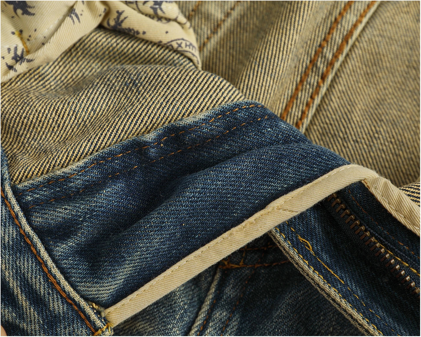 2025 Autumn New American Retro Heavyweight Ripped Denim Men's Fashion 100% Cotton Washed Old Straight Tapered Casual Jeans