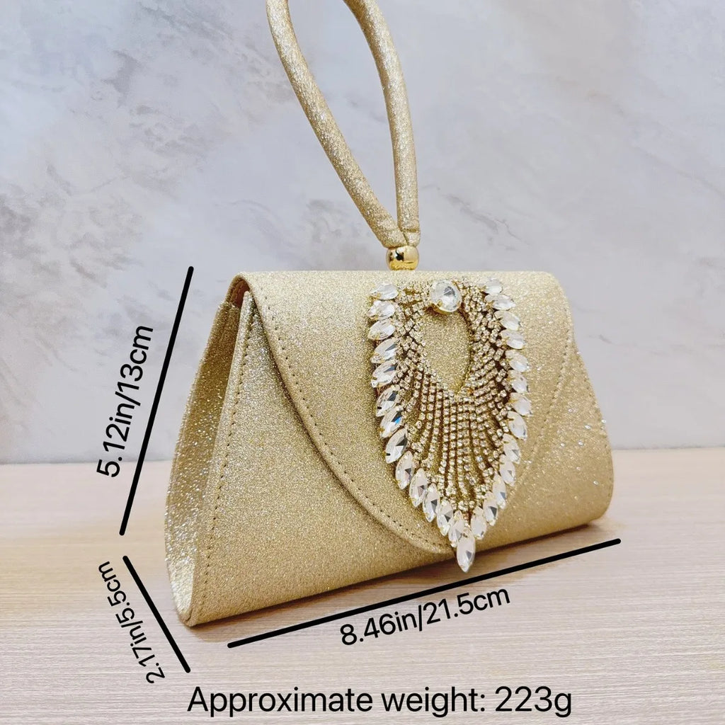 F248 Sweet Memory Diamond Handbag Dinner Party Dolly Bags Wedding Accessories Gold Bag For Women Dress Bags
