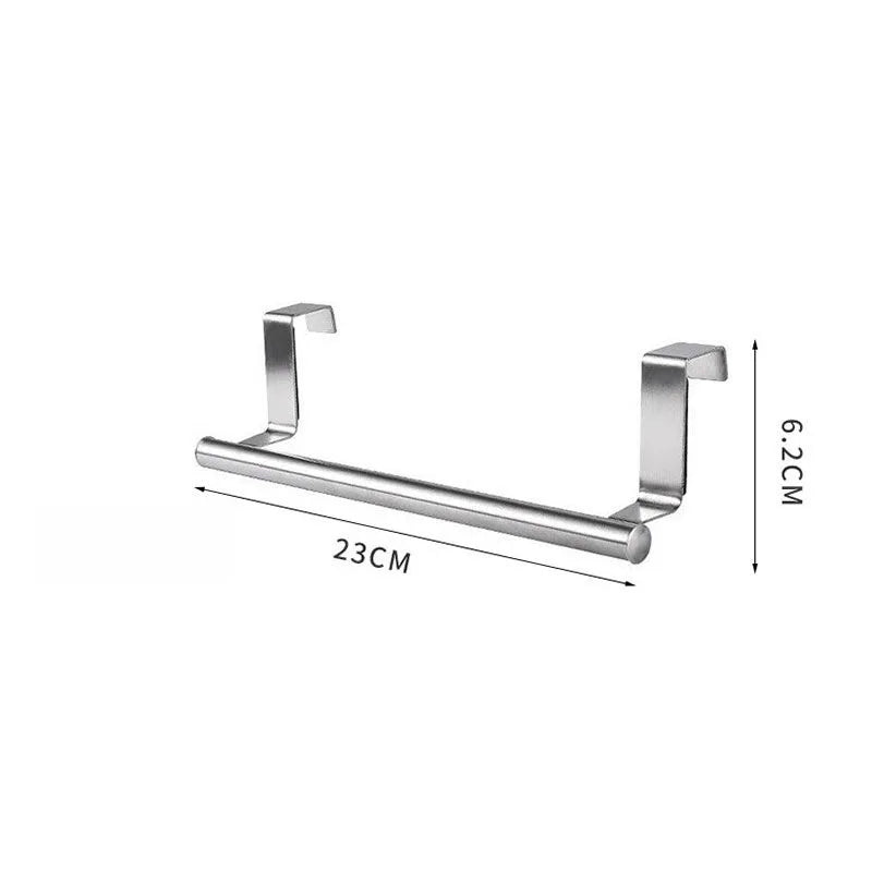 Bar Bathroom Kitchen Hanging Holder Home Storage Kitchen Tools Towel Rack Over Door Cabinet Shelf Rack Stainless Steel New