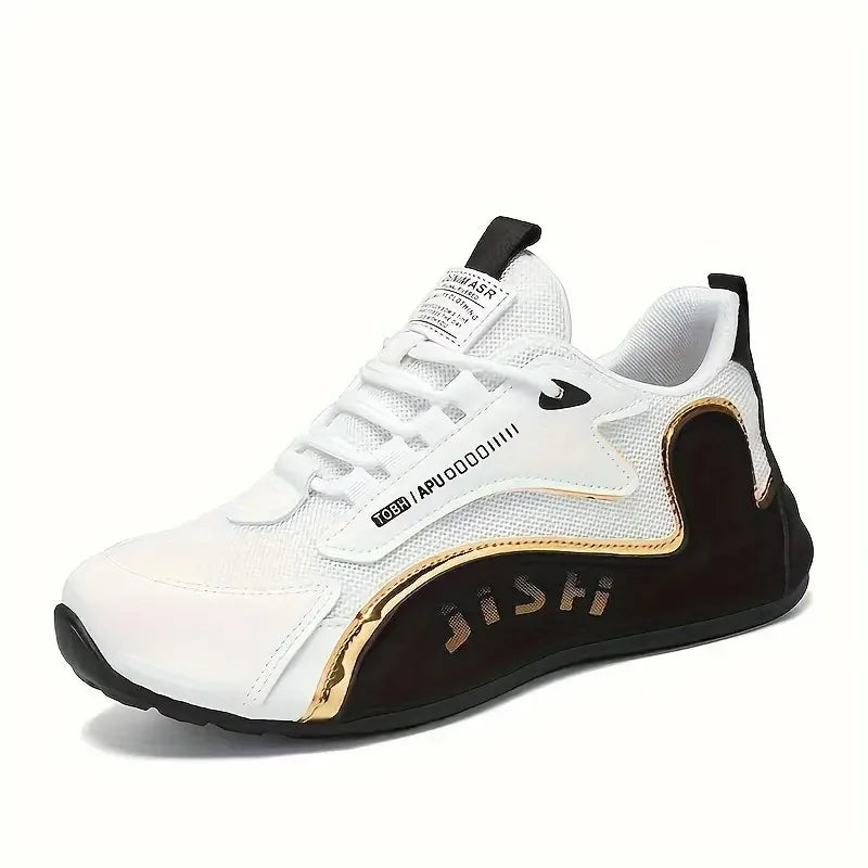 Plus-size men's leather mesh sneakers, casual sports shoes, spring and autumn outdoor casual sports shoes  M1227