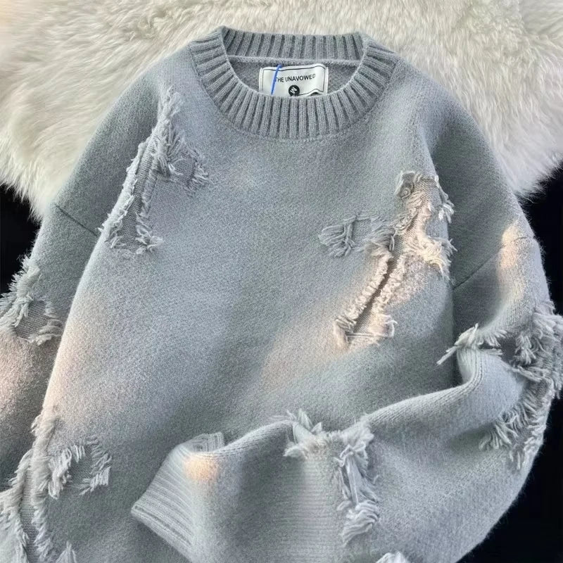 2025 Autumn And Winter New Round Neck Pullover Sweater Fashion Brand Letter Jacquard Men Sweater Loose Casual Couple Sweater