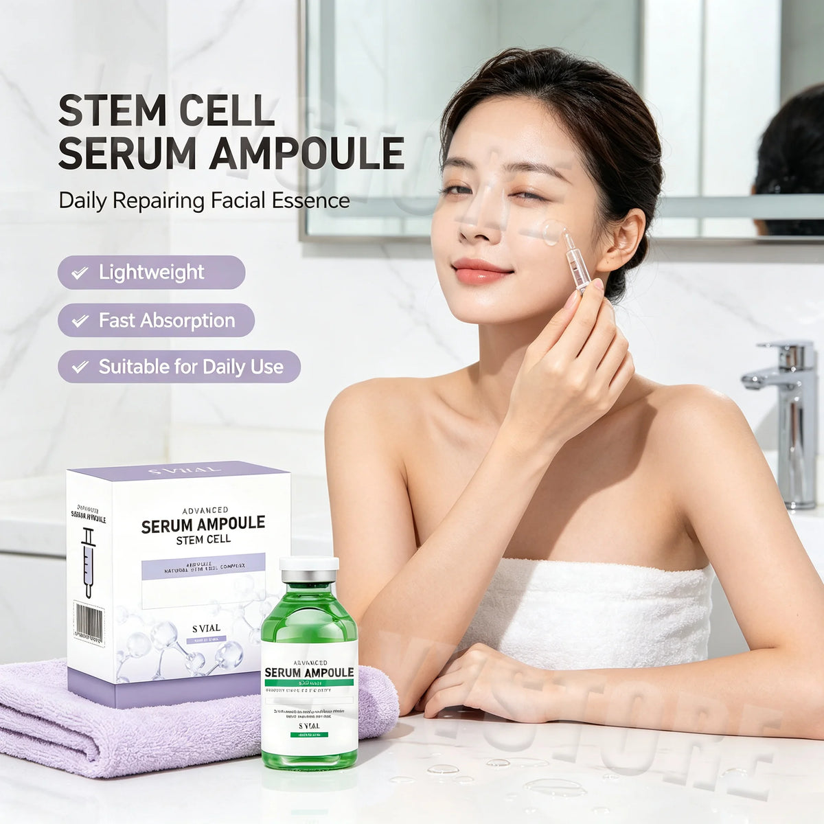 Collagen Ampoule Serum Long‑Lasting Moisture Boost Skin Smooth Fine Lines Elasticity Revitalizing Skin Glow Facial Essence