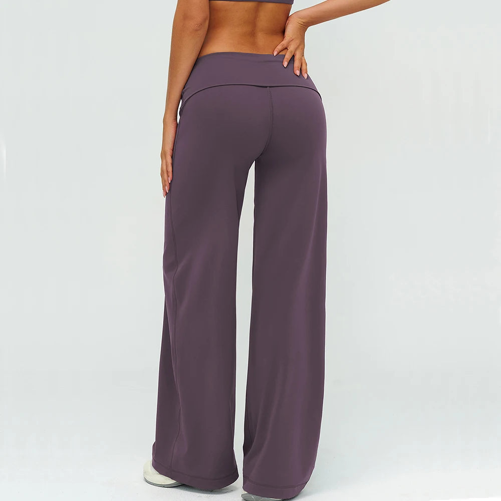 Straight-Leg Pants Wide-leg Pants Ultra Soft Butter Fabric Women's High Waist Yoga Pants Gym Naked Feel Running Sport Trousers