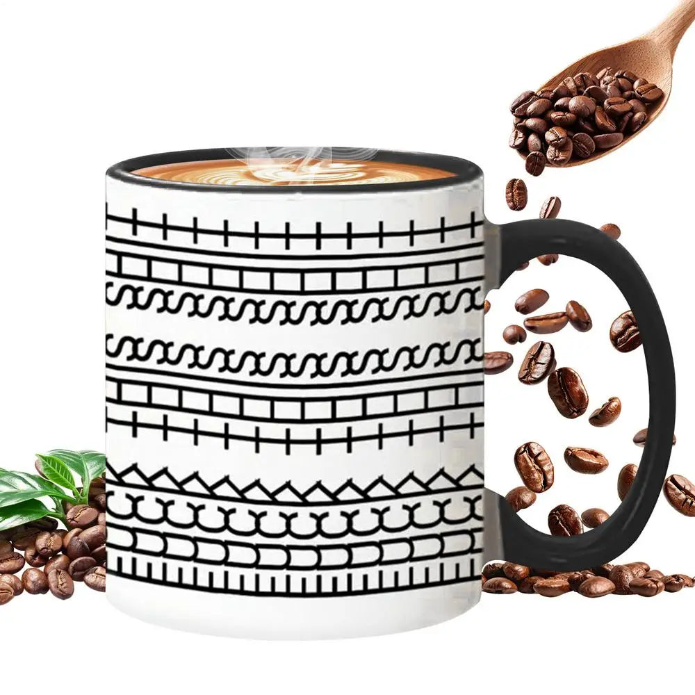 11.83 oz Coffee Mug with Handle Tea Cup Novelty Microwave-Safe Coffee Cup Ceramic Drinking Cup Desktop Ornament for Kitchen Home