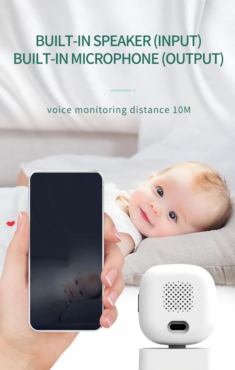 Indoor 4K Security Camera Two Way Audio Talk 2.4G WiFi Webcam Smart Home 8MP Video Surveillance Motion Detection IR Night Vision