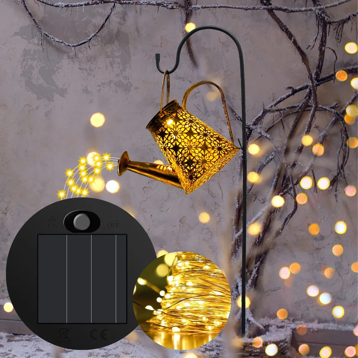 Led Solar Light Outdoor Solar Hanging Lantern Retro Iron Art Garden Decorative Pathway Lamp Stairs Lights Home Christmas Decor