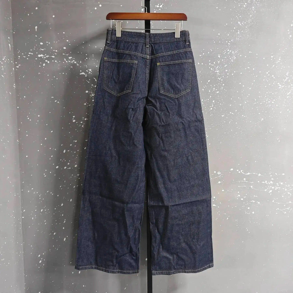 IEFB Men's Straight Denim Pants New Cleanfit Solid Color Korean Version Wide Leg Versatile Casual Jeans Trend New Autumn  9C1519