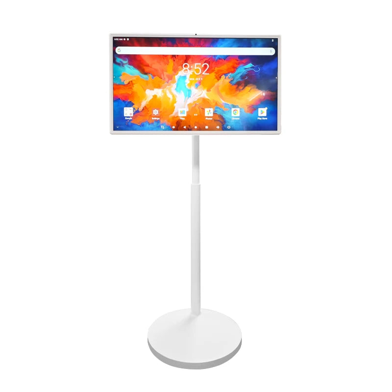 32 Inch Live Streaming Broadcast Equipment Projector Mobile Phone Touch Screen Display Rollable Floor Standing Smart TV