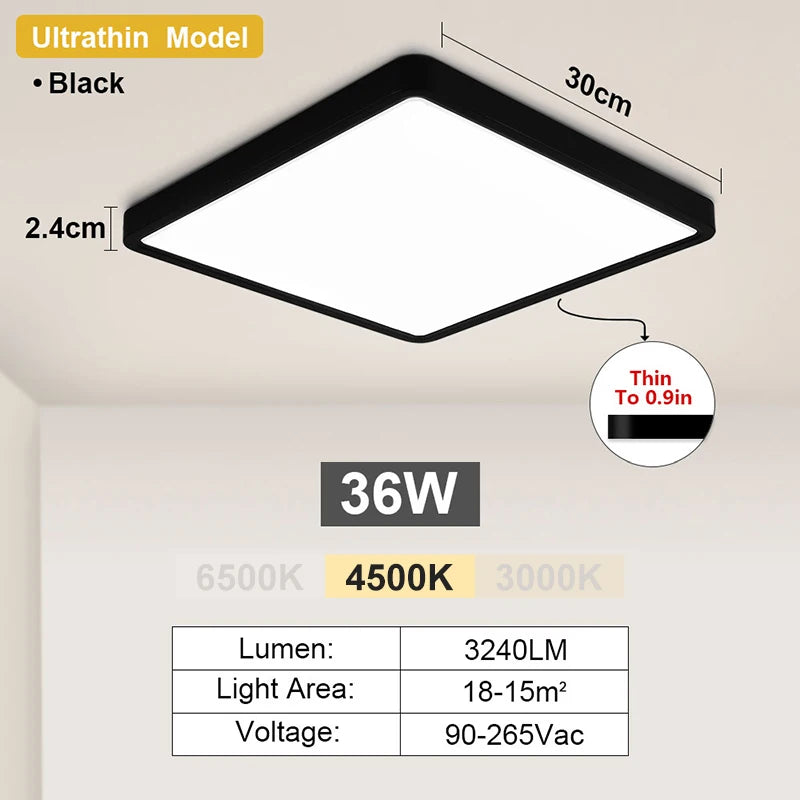Modern LED Ceiling Light Ultrathin Decorative Light Bedroom Dining Room Living Room Indoor Home Light Waterproof Dustproof