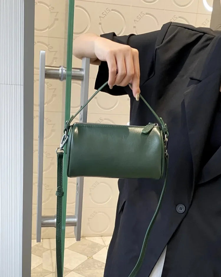 Ladies' Genuine Leather Small Shoulder Bag for Women Crossbody Fashionable Simple and Practical Soft Leather Darling Phone Bag