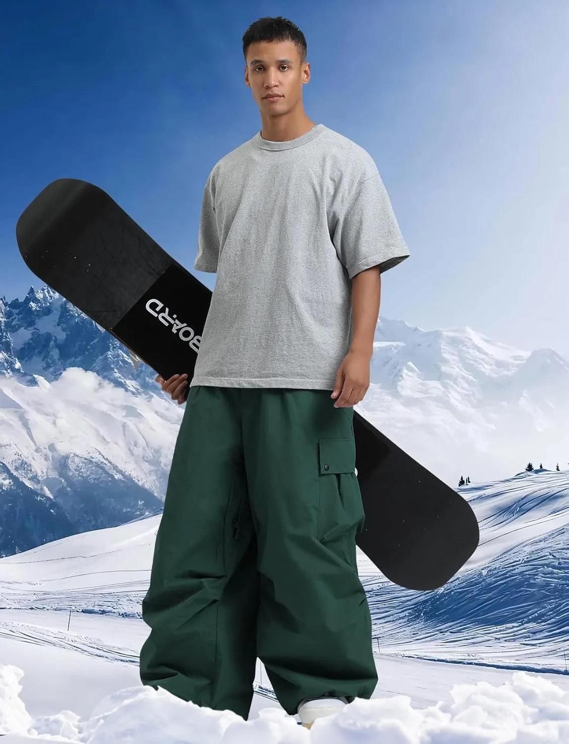 GSOU SNOW 2025 Loose Skiing Pants Snowboard Sport Trousers Outdoor Waterproof Windproof Ski Wear Winter Warm Female Ski Britches