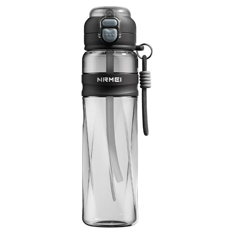 Large Capacity Spray Water Bottle Sports Gym Plastic Cup Portable Summer Drinking Scale Creative Student Gift Outdoor