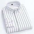 Stylish Men's Striped Shirt Printed Casual Business Dress Shirts Long Sleeve All-Match Slim Fit Fashion Korean Streetwear Shirts