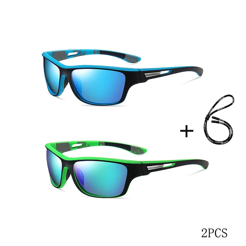 Polarized Fishing Sunglasses Men Driving Shades Male Sun Glasses Hiking Fishing Classic Sun Glasses And Anti Slip Rope