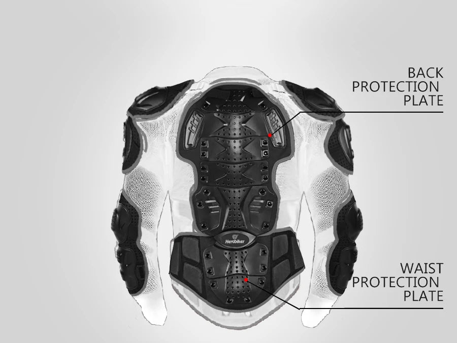 Motorcycle Armor CE Certification Motocross Chest Back Protector Moto Protection Body Armor Riding Motocross Jacket Protective