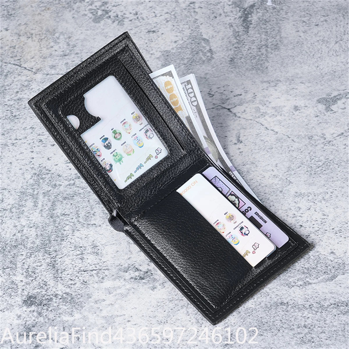 Men Slim Short Wallet Soft‑Leather Eagle‑Pattern High‑Appearance Coin Purse Card Holder For Student Youth Daily Travel Storage Accessory