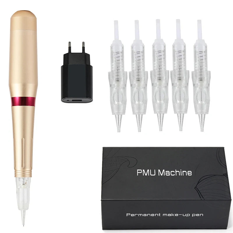 Permanent Makeup Machine for Eyebrows Miroblading Eyeliner Lip Beauty Microshading Professional PMU Machine Tattoo Pen Gun Kit