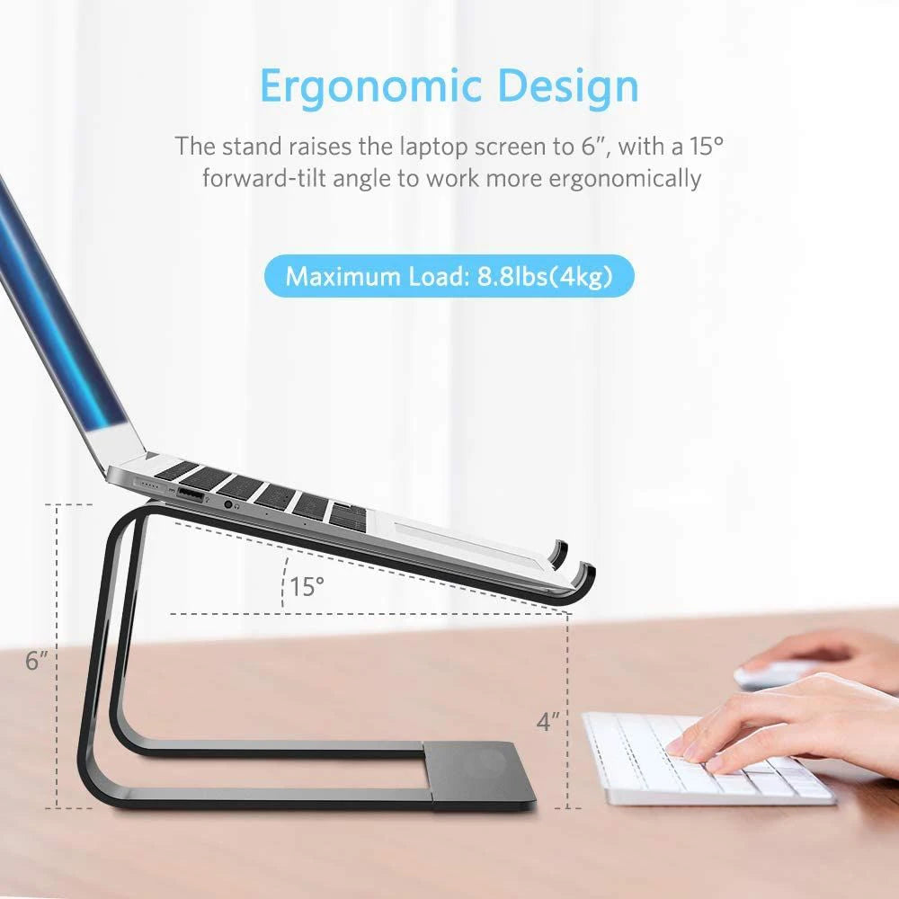 Jomaa Laptop Stand Ergonomic Aluminum Laptop Mount Computer Stand Detachable Laptop Riser Notebook Holder Stand Compatible