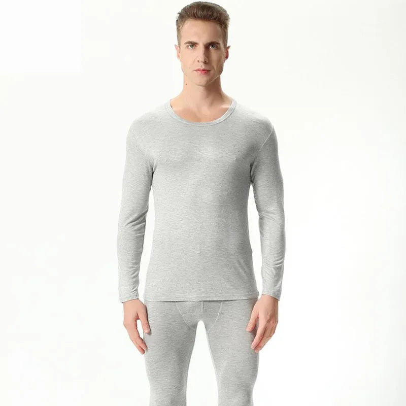 Autumn spring men's plus size Thin thermal underwear sets Large size bottoming shirt  modal underwear suit 7xl 8xl 9xl