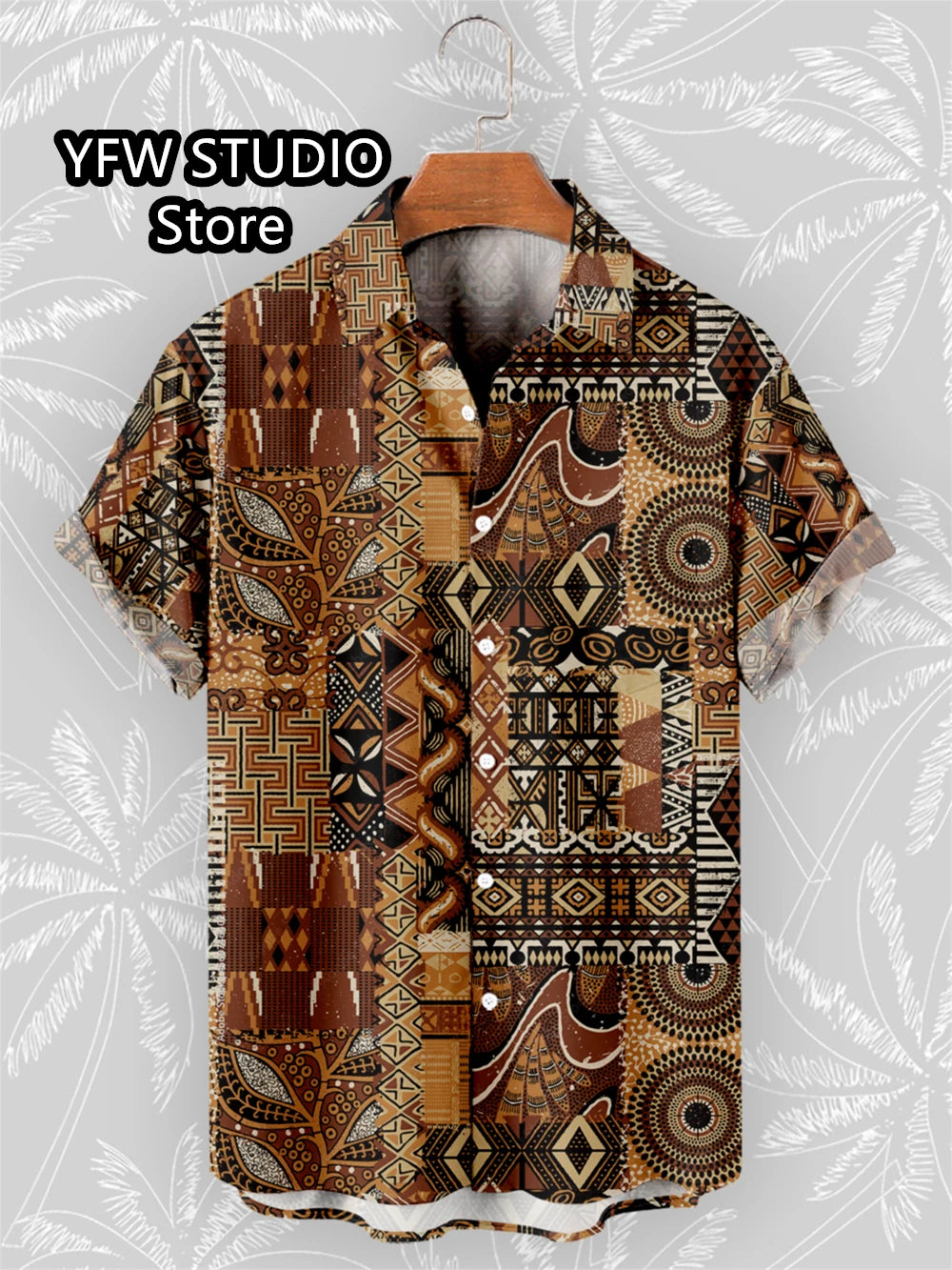 Retro Summer Shirts Short Sleeve Bohemian African Tribe 3D Print Shirts for Men 2025 Casual Hawaiian Beach Social Oversized Tops