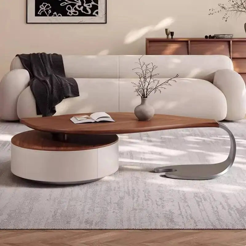 @Living Room Furniture Set Wooden Modern Nesting China Small Oval Shape Side Tea Table Design Leaf Shaped Coffee Table