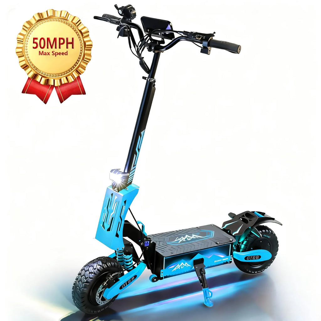 5600W 60V 27Ah Dual Motor Off Road Electric Scooter for Adults 50MPH 43 Miles