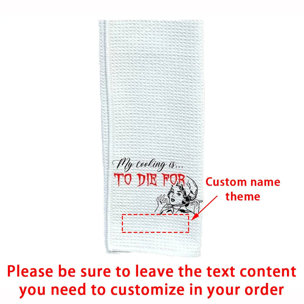 Custom 1Pcs Halloween Theme Dish Towel Tea Towel Halloween Kitchen Decor Fall Gift for Mom Dish Towel Party Table Accessories