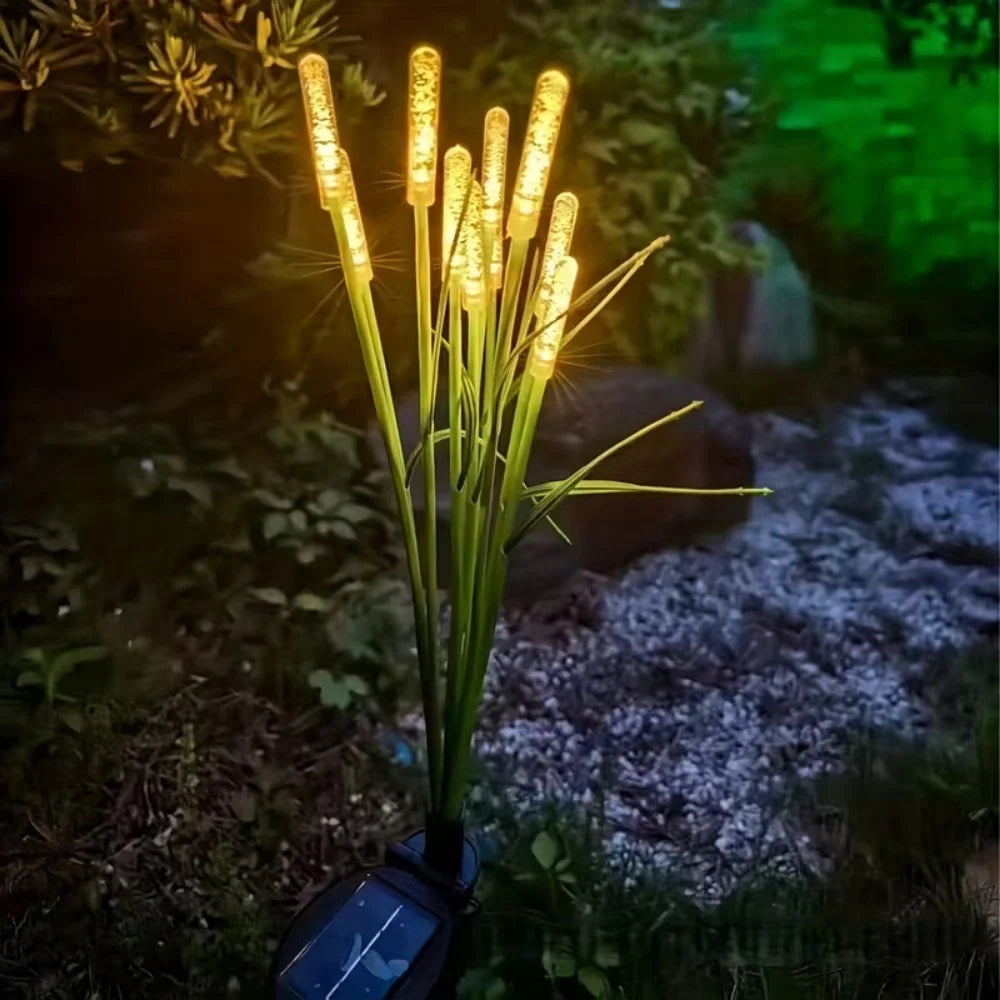 Solar Bubble Reed Light 6/8/10 LED Waterproof Outdoor Garden Lawn Decorative Stake Lamp for Patio Yard Christmas Wedding Path