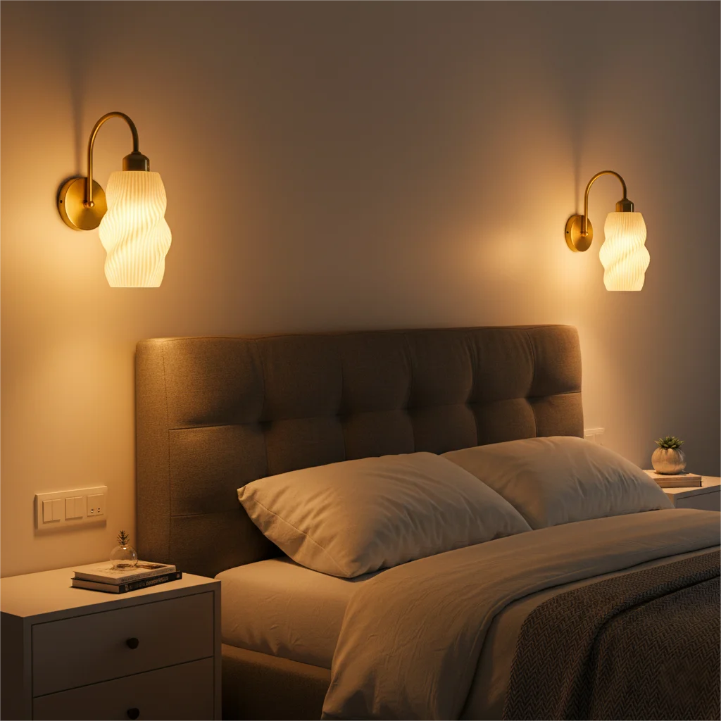 LED Wall Lamp Livingroom Bedroom Modern Simple Crative Light Fixture Home Lighting PVC lampshade Modern Sconce  Wall Lamp