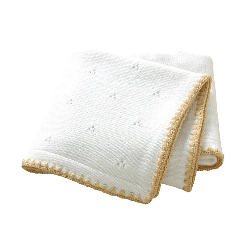 Soft Comfortable Baby Swaddle Blankets 90*70cm Newborn Boys Girls Knitted Sleeping Covers Stuff for Stroller Bassinet Infant Mat