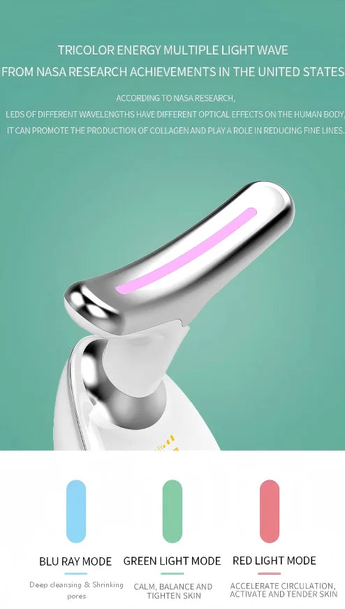 Red Light LED Facial Massager Face Neck Beauty Device Skin Care Tool with Vibration Face Sculpting Tool for Revitalize Skin