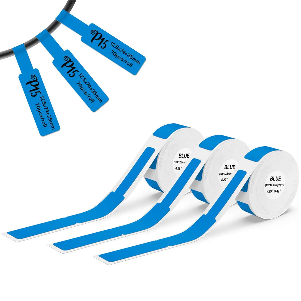 Thermal Label Printer Marklife P15 Labeling Machine Mini Printer Wireless Bluetooth Label Maker or 3PK Adhesive Label Tape