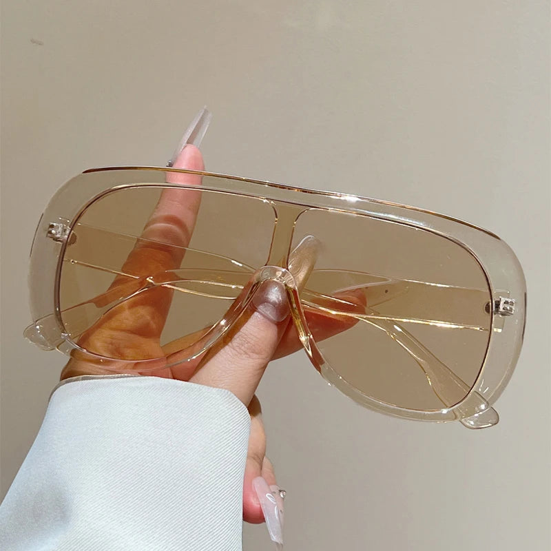 Sun Glasses Women Stylish Brand Design Beach Vacation Shades Oversize Sunglasses 2026 New in Fashion Outdoor Casual Decor