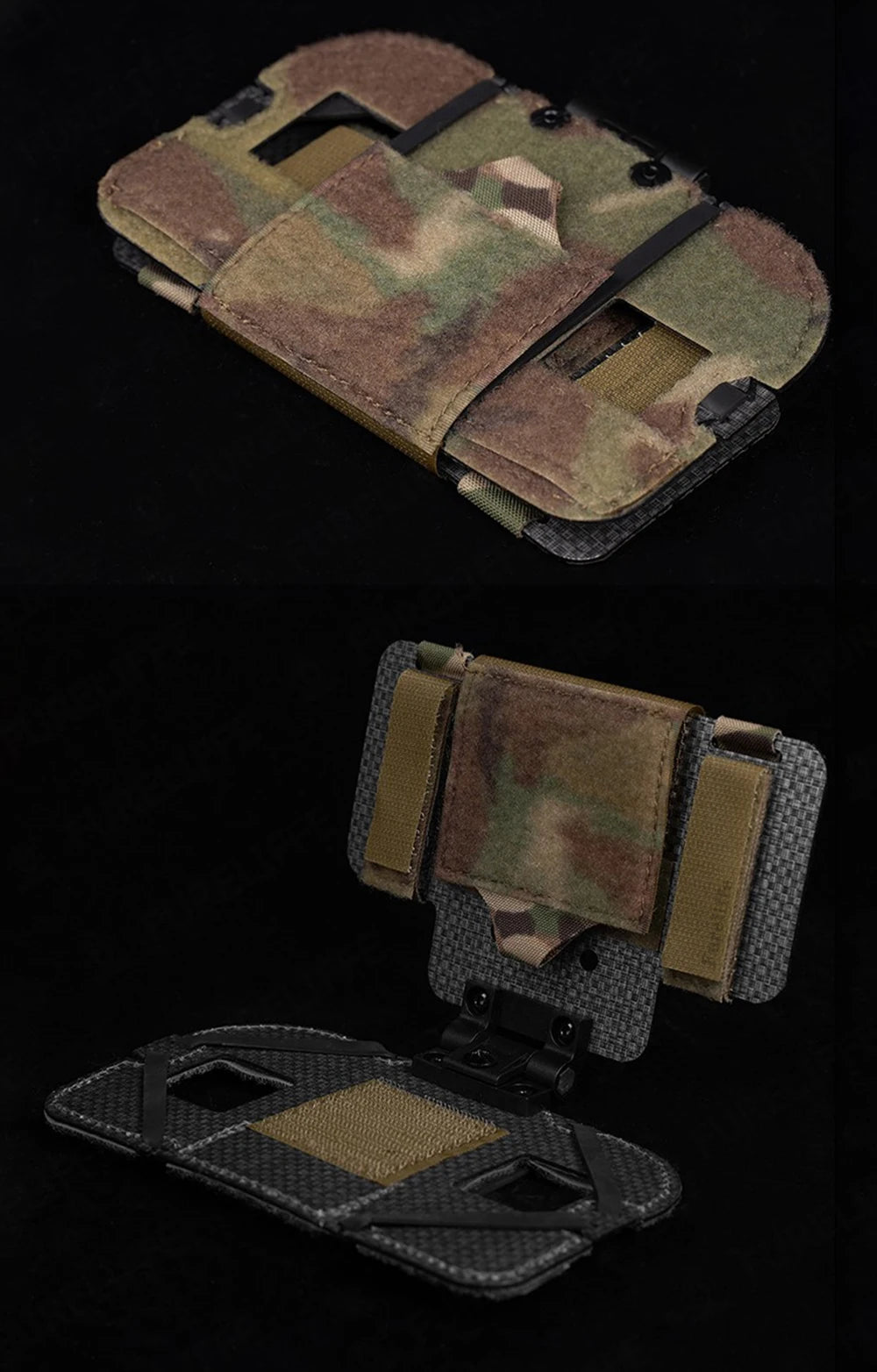 Tactical Phone Pouch with MOLLE/PALS Strap, Foldable Chest Phone Holder for Navigation & Tactical Vest Accessory