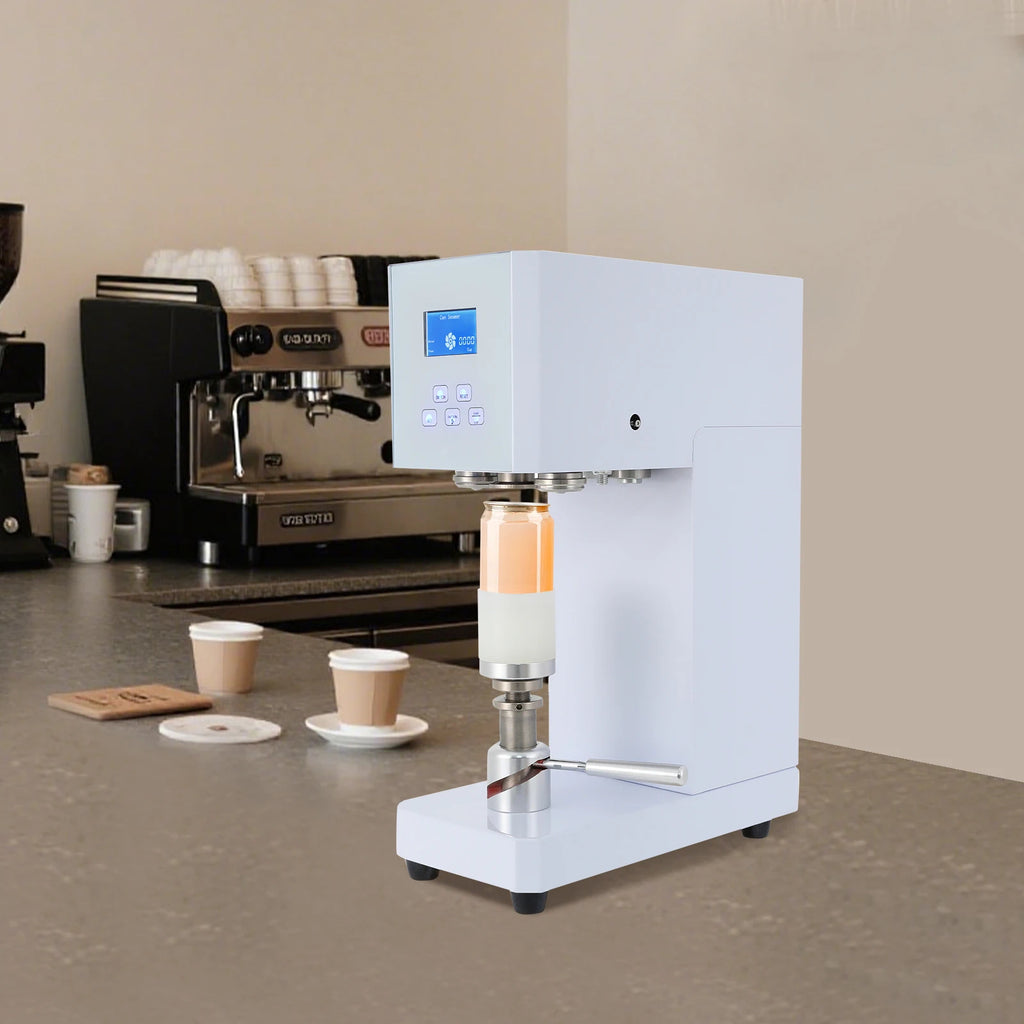 370W Automatic Milk Drink Bottle Sealer Cans Sealing Machine, Beverage Seal Machine LED Display